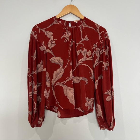 Johanna Ortiz Hecho Por Amor Printed Silk Blouse - Picture 2 of 6